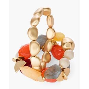 Chico's Women's Multi Color Gemstone Austyn Stretch Bracelet NWT 39